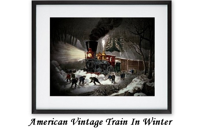 American Vintage Train In Winter